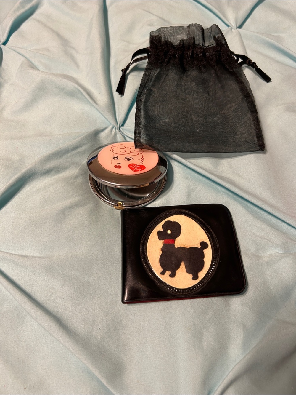 Black Poodle Dog Wallet with Cream Accent - Unbranded